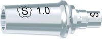 tioLogic® TWINFIT titanium abutment S, platform, GH 1.0 mm, incl. AnoTite screw 346-130-02