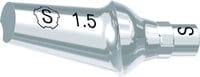 tioLogic® TWINFIT titanium abutment S, conical, GH 1.5 mm, 15°, incl. AnoTite screw 346-135-01
