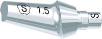 tioLogic® TWINFIT titanium abutment S, platform, GH 1.5 mm, 15°, incl. AnoTite screw 346-135-02