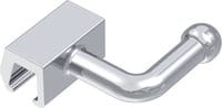Clamping tube with hook, maxilla right / mandible left, rectangular, slotted 480-619-00 – DENTAURUM, Zubehör