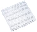 Trays with lids and inserts for band cabinet, Marking: Standard lower bicuspid bands 890-423-00 – DENTAURUM, Zubehör