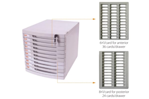 Zahnfarbenschrank