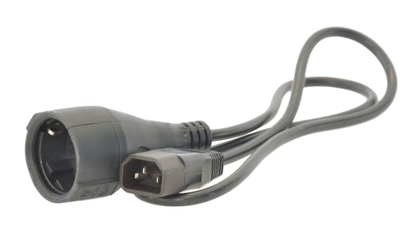 Zuleitung H05VV-F3G1,0 sw 1000mm 10A Schukokupplung/C14 Z1 Serie 012/00702