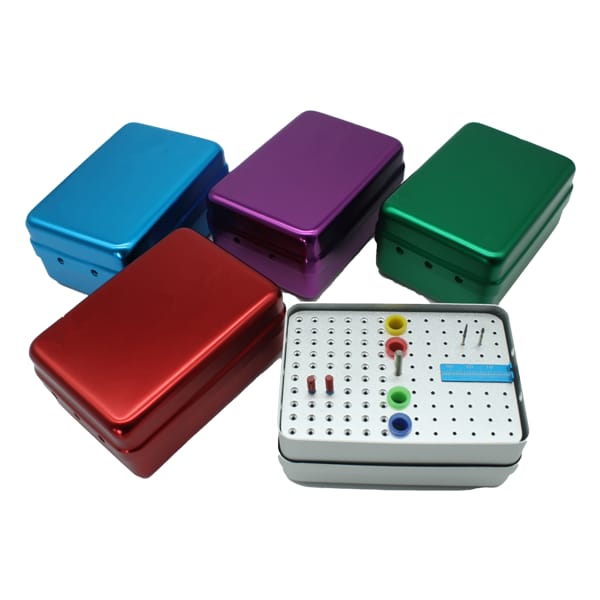Boîte de désinfection pour fraises 120 trous – Argentée – Shanghai Ristea Industries Co., Ltd, Trays, Sterilization Containers and Accessories