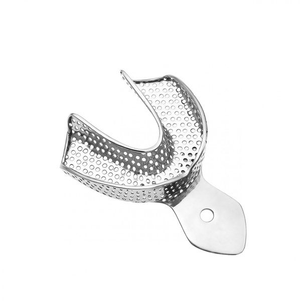Perforated XL Lower Impression Tray: Precision Fit for Dental Impressions