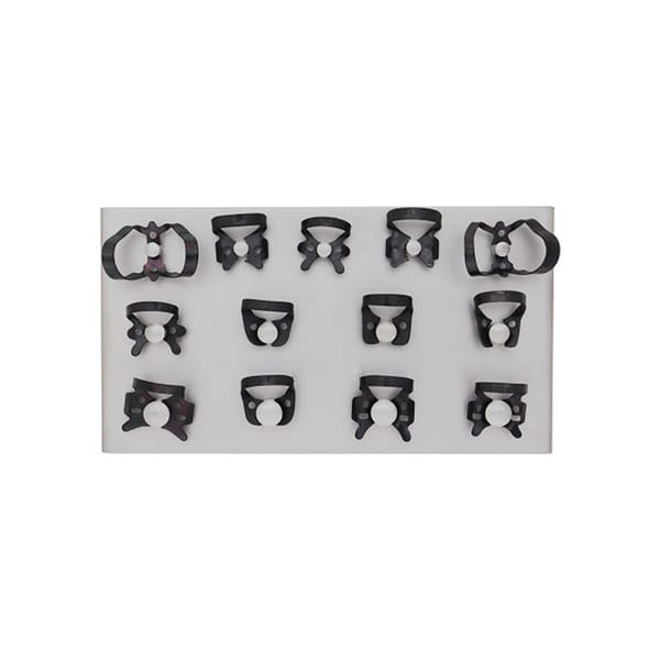 Rubber Dam Clamps: Set of 13 TIT Black Dental Tools