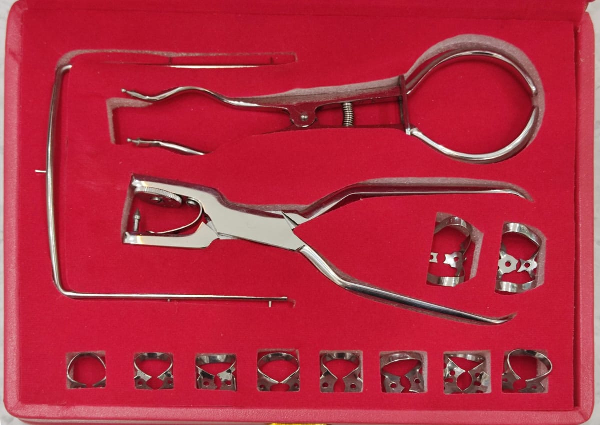 Comprehensive Precision: Rubber Dam Instrument Kit for Dental Procedures – Absolute Sport Srl Skeema Dental Italia, Kofferdam