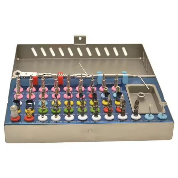 Set of 50 Pieces Kit Universal Implants, Bone Expander, High Quality Conical Drills Kit Implants