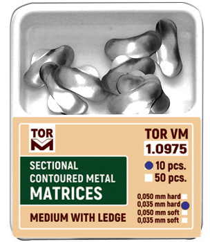 Sectional Contoured Matrices Medium with Ledge 0.035 mm Soft