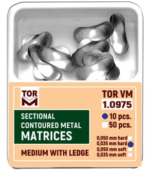 Sectional Contoured Matrices Medium with Ledge 0.035 mm Soft