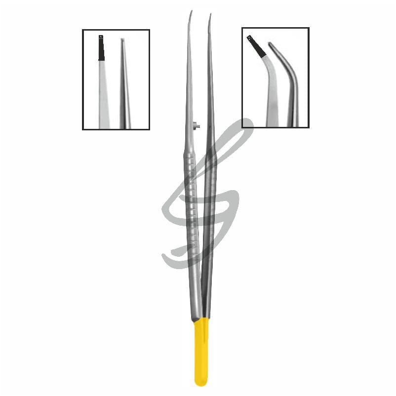 Mikro Pinzette TC 1x2 Zähne – Soligs, Surgical Instruments