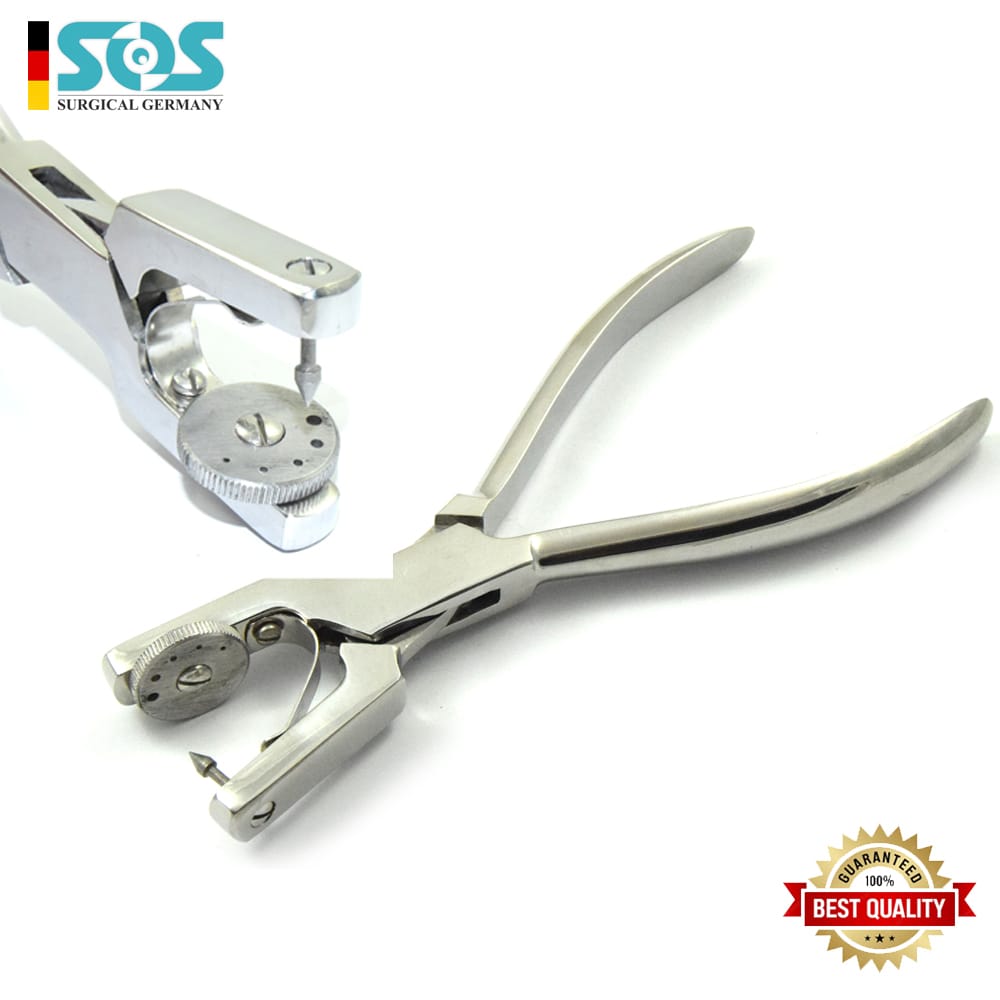 "Ainsworth Rubber Dam Punch, Size = 17cm" – SOS Surgical Co., Kofferdam