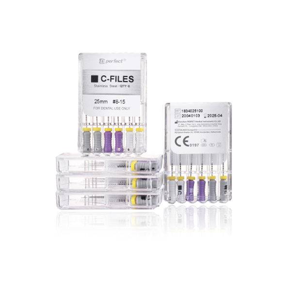 Limes C manuelles endodontiques – 6 pièces/paquet
