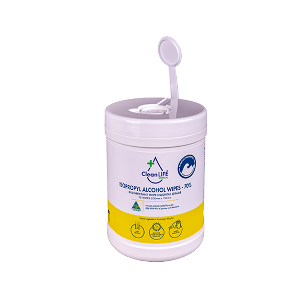 CleanLIFE Isopropylalkohol-Wipes – 75er Kanister