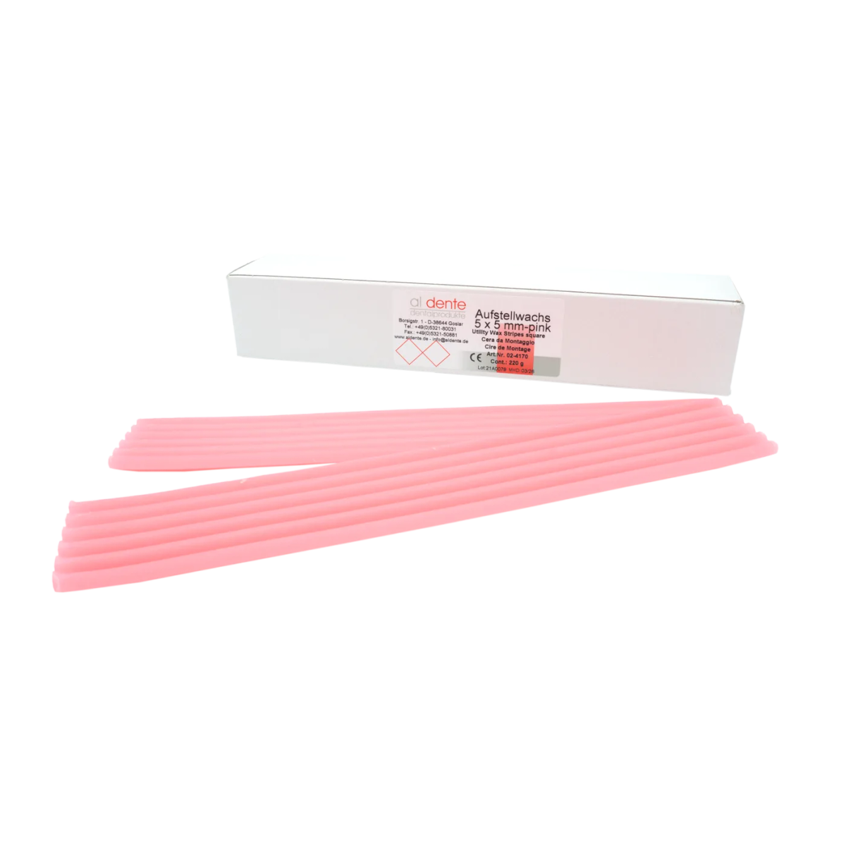 Socklierwachs hellrosa – al dente Dentalprodukte, Wachse