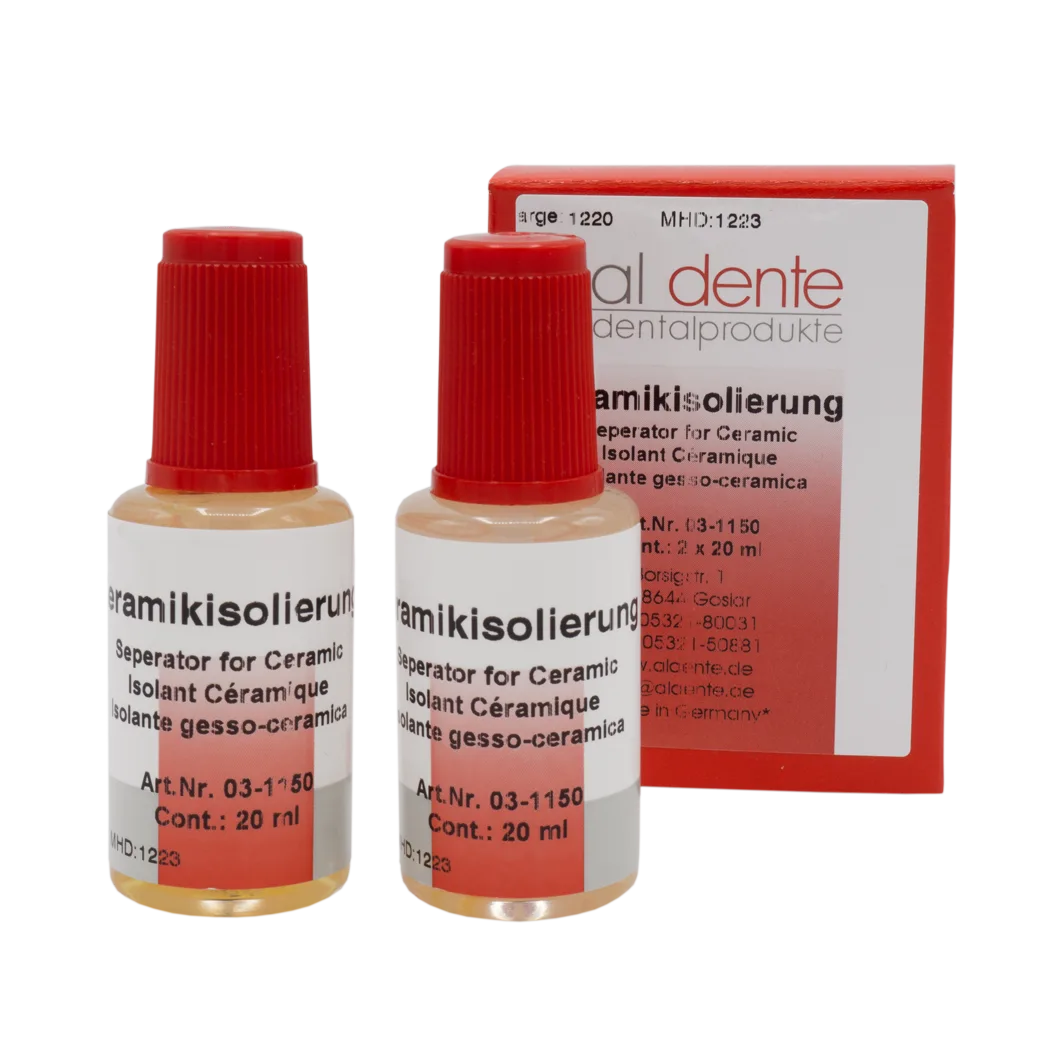 Separator Ceramic-Plaster, 2 x 20 ml – al dente Dentalprodukte, Gypsum Additives, Die Hardeners and Plaster Removers