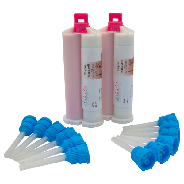 Gingivamaske weich 2 × 50 ml + 12 Mischkanülen