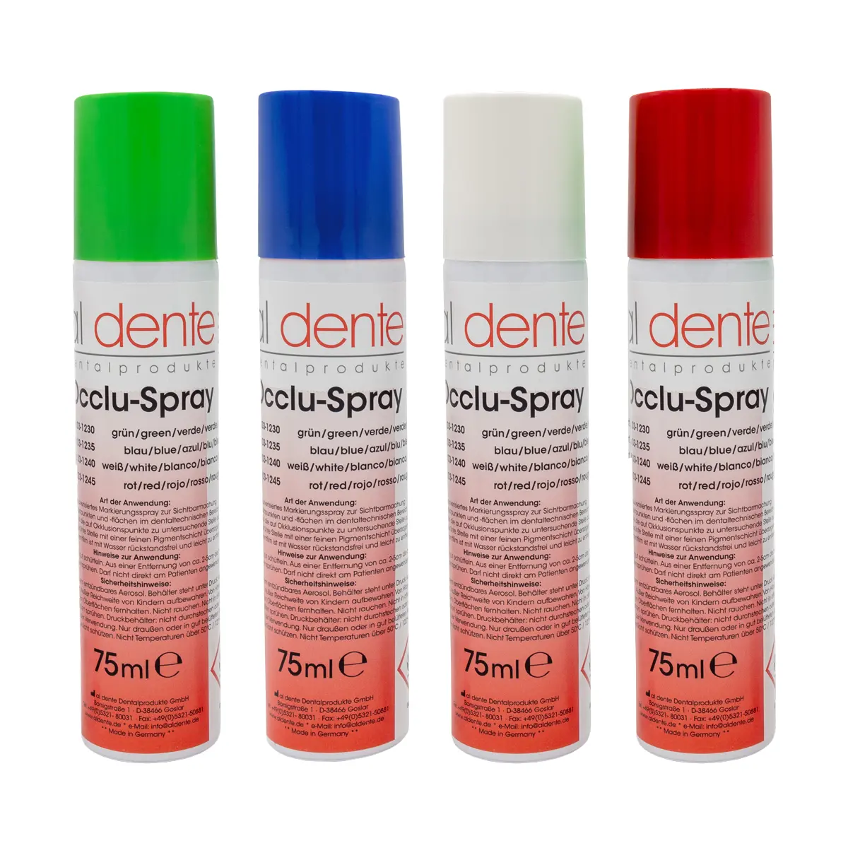 Okklusionsspray blau, 75 ml