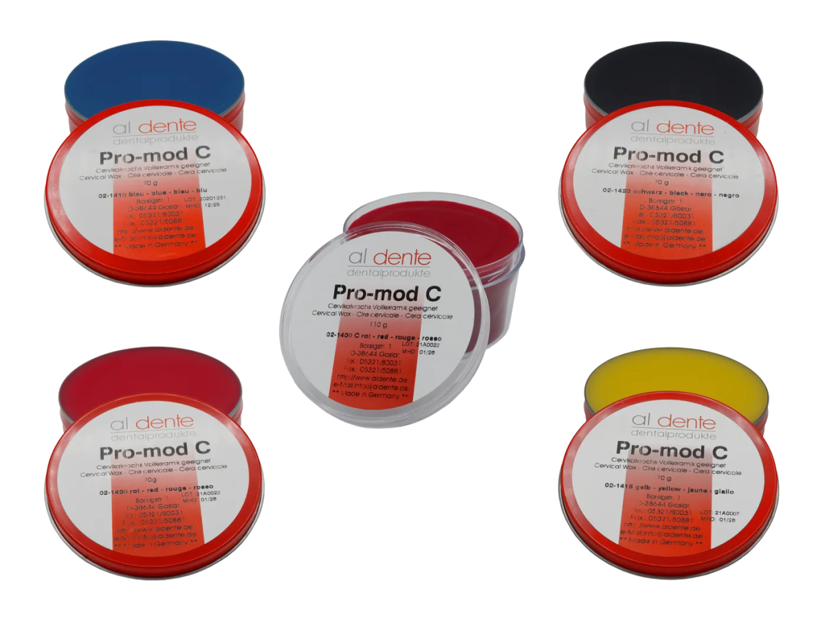 Pro-Mod C - Cire Cervicale jaune transparente – al dente Dentalprodukte, Waxes