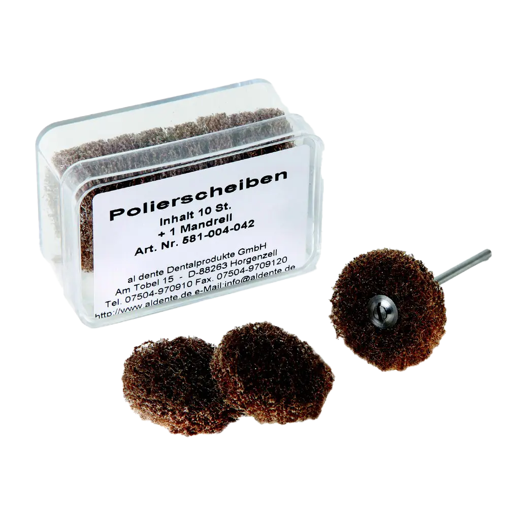 Polishing Discs, 10 pcs + 1 pc. mandrel – al dente Dentalprodukte, Polierscheiben und -streifen