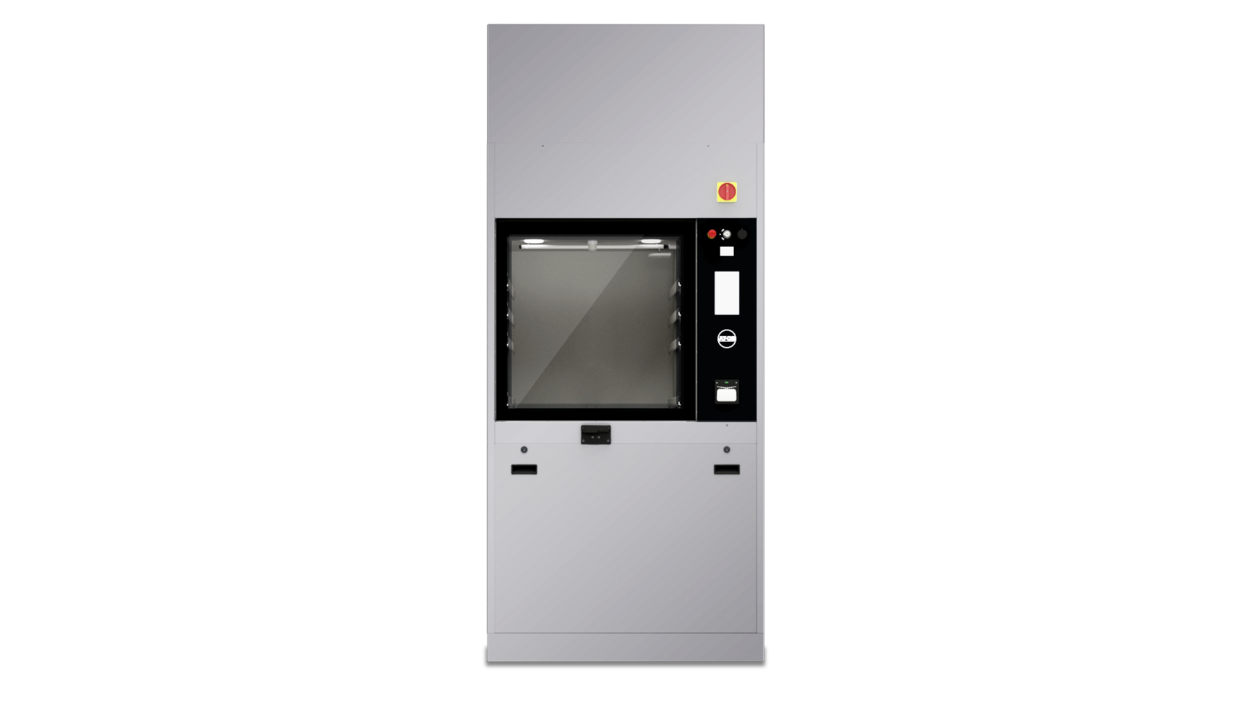 Laveur-désinfecteur à porte unique automatique en verre, séchage et une chaudière