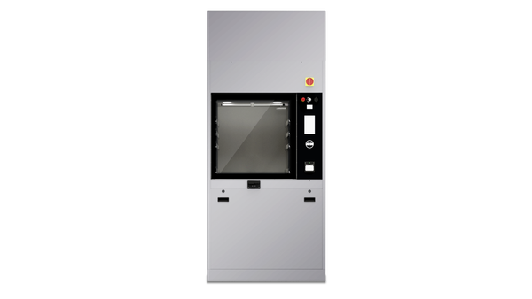 Laveur-désinfecteur à porte unique automatique en verre, séchage et une chaudière