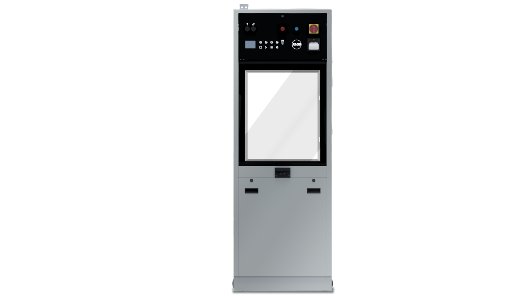 Laveur-désinfecteur à double porte automatique en verre et système de séchage