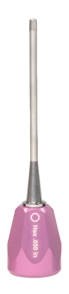 ID543 Hex 1.25mm Implant Driver, Short Handle, Pink