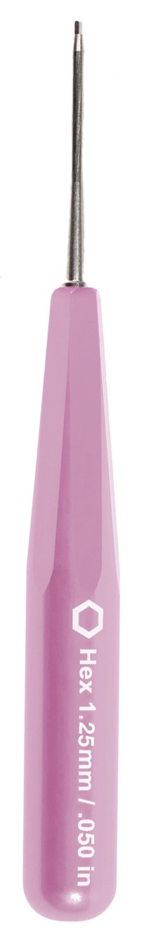 ID538 HEX 1.25MM IMPLANT DRIVER, LONG HANDLE, PINK