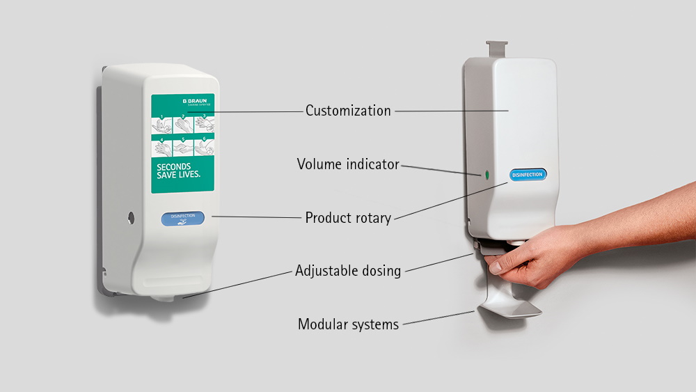 Hand disinfectant dispenser