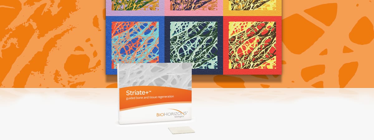 Striate+ membrane collagène naturelle – Camlog, Implantology