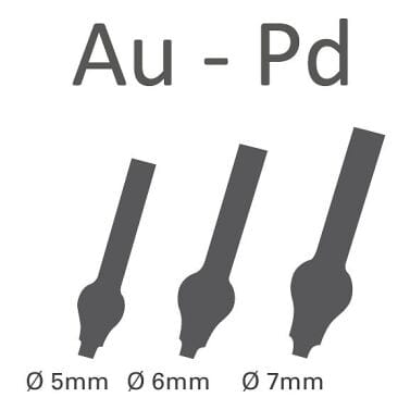 Guss Stifte Set Ø 5, 6, 7 mm Au - Pb
