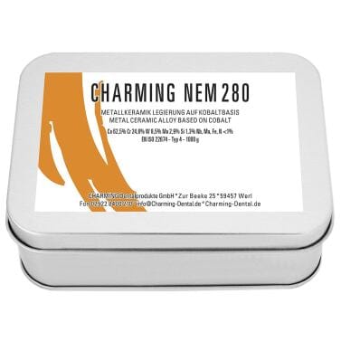 NEM 280 Aufbrennlegierung 1 kg – CHARMING Dentalprodukte GmbH, Legierungen und Lote