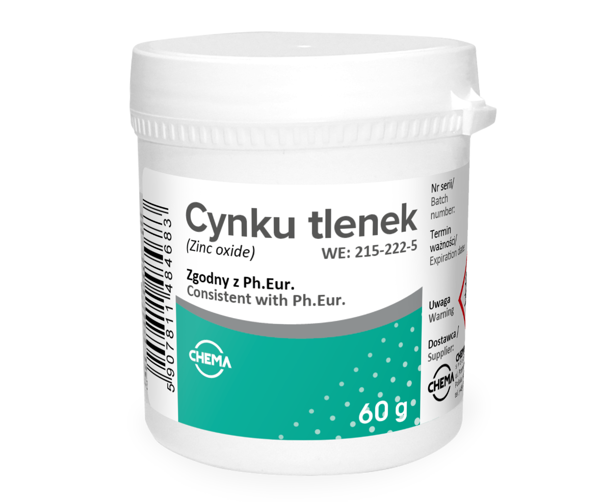 CYNKU TLENEK 60 g – CHEMA-Elektromet Co-op, Lab Chemicals & Solutions