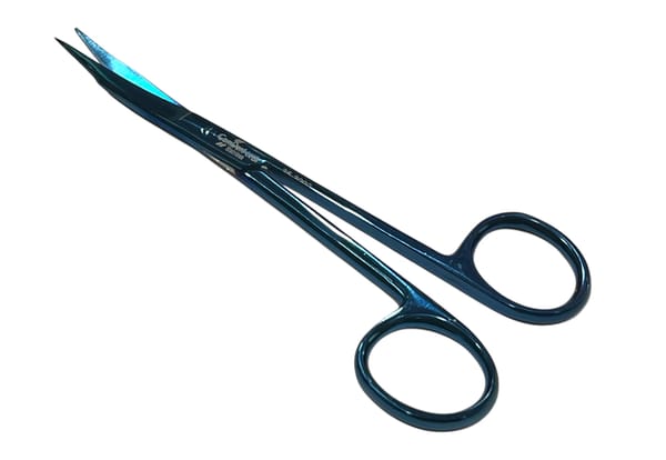 Goldman Fox Scissors, Curved, 13 cm BLUE – ComDent