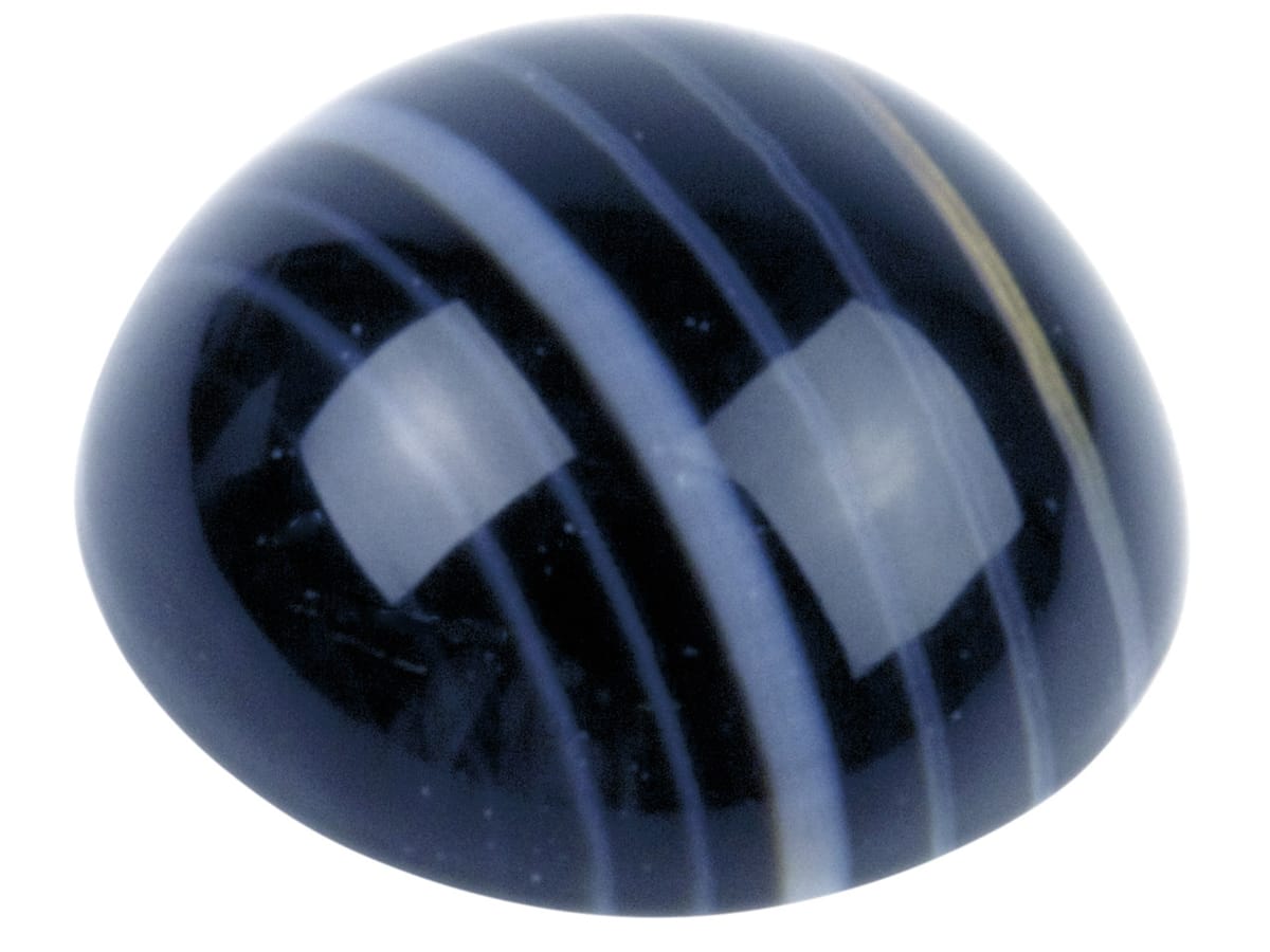 Onyx, Black And White Banded Round Cabochon, 6mm – Cooksongold