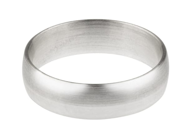 Platinum Blended Court Wedding Ring 4.0mm, Size W, 1.3mm Wall, Hallmarked, Wall Thickness 1.30mm