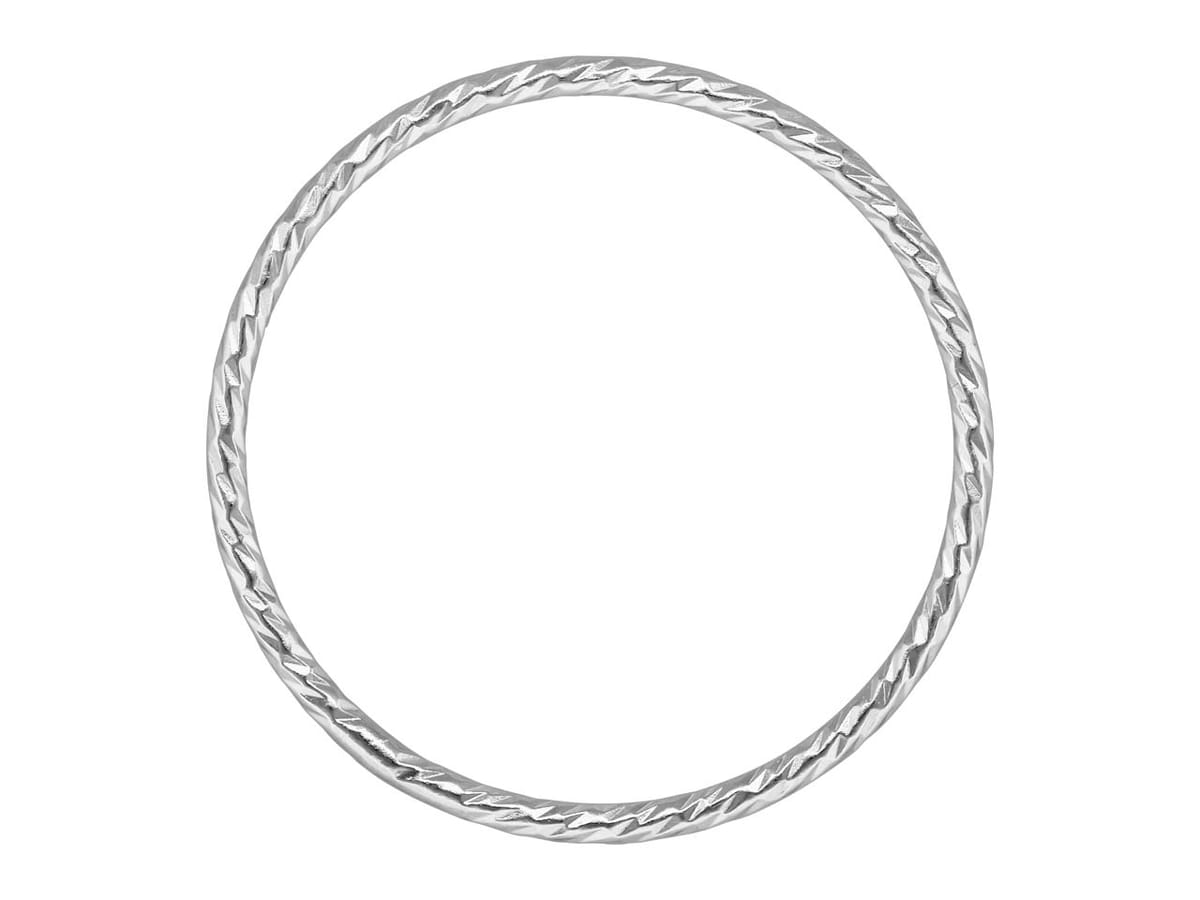 Sterling Silver Sparkle Ring 1mm Size N1/2 – Cooksongold