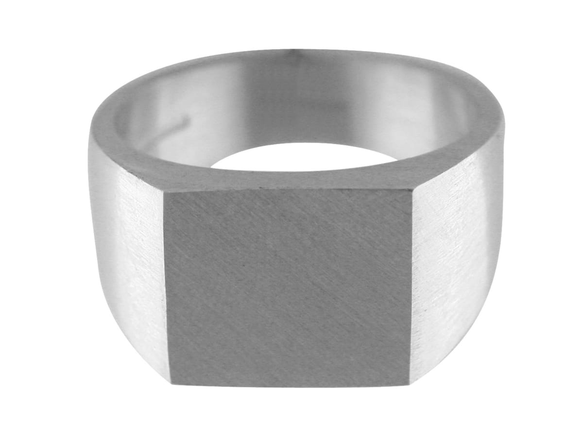 Sterling Silver Solid Signet Ring Hallmarked Approx 7.5mm Square Head Finger Size N – Cooksongold