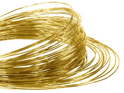 18ct Yellow Gold Round Pin Wire 1.00mm Fully Hard, Coils, 100% Recycled Gold
