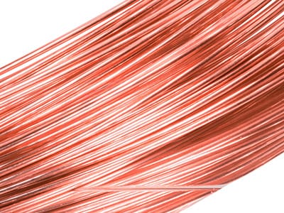 18ct Red Gold Round Wire 0.50mm, 100% Recycled Gold