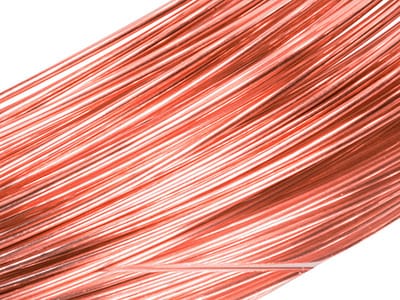18ct Red Gold Round Wire 0.80mm, 100% Recycled Gold
