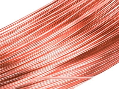 18ct Red Gold Round Wire 1.00mm, 100% Recycled Gold