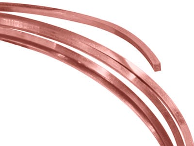 9ct Red Gold Square Wire 4.00mm Fully Annealed, 100% Recycled Gold
