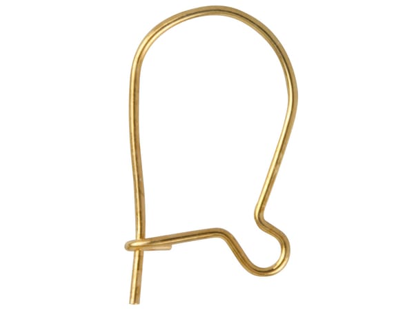 Gold Plated Safety Hook Ear Wire Pack of 10