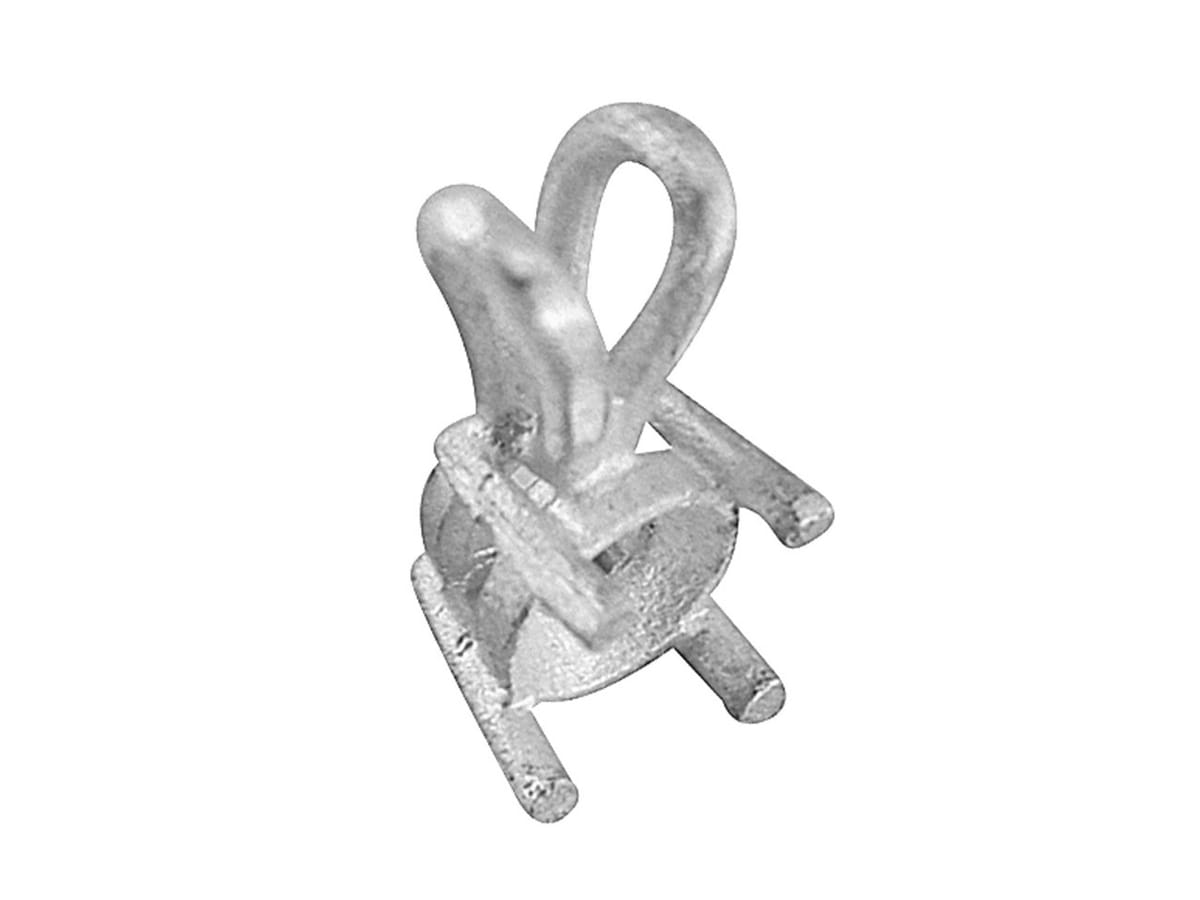 9ct White Gold Round Double Gallery 4 Claw Pendant Round 33pt – Cooksongold