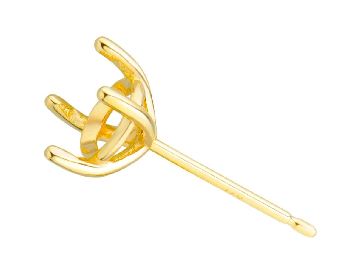 18ct Yellow Gold 5mm Martini Claw Earrings – Cooksongold