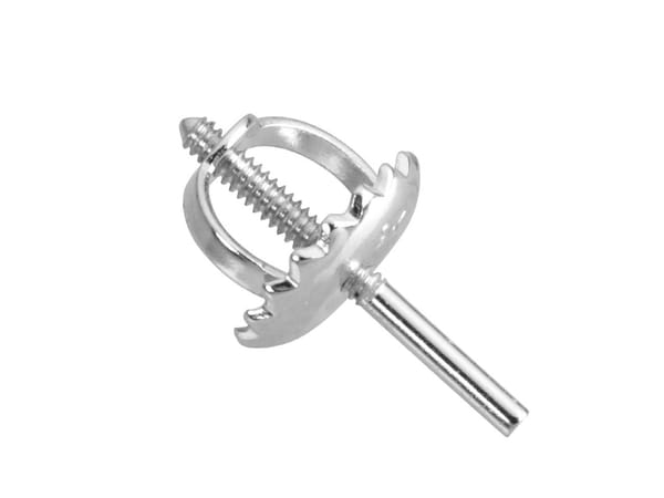 18ct White Gold Threaded French Wire And Scroll Heavy Weight, 100% Recycled Gold