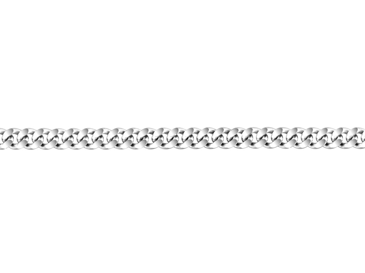 Sterling Silver 2.8mm Loose Diamond Cut Curb Chain, 100% Recycled Silver – Cooksongold
