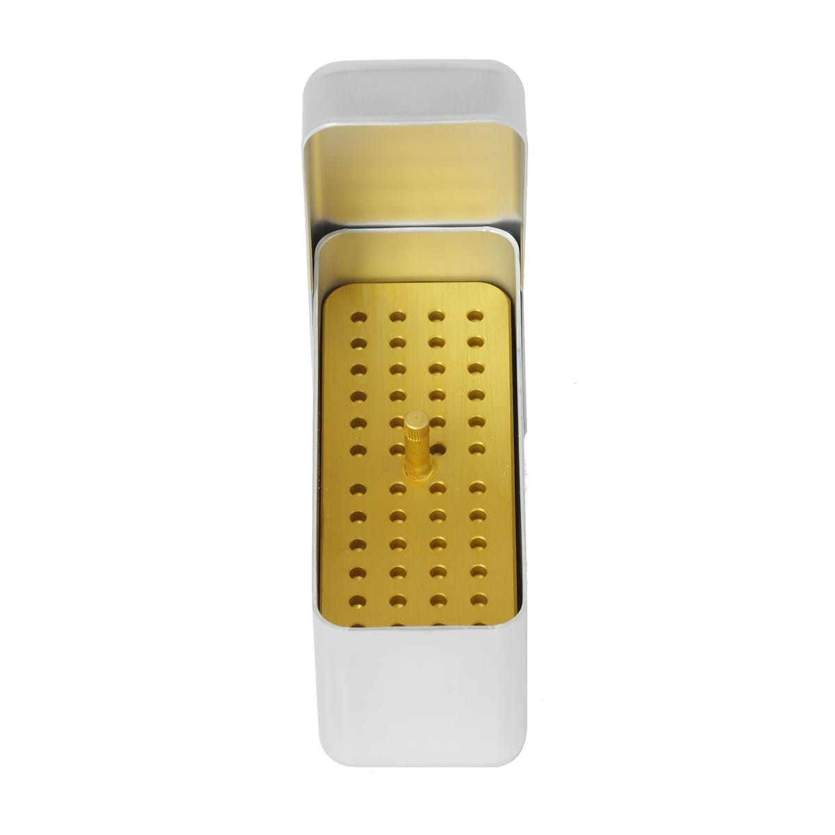 ENDODONTIC BOX ALUMINIUM SMALL 48 SR/YE 399153 – Coricama srl, Accessories for Root Canal Treatment